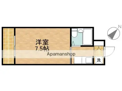 コンフォール根上り松(ワンルーム/1階)の間取り写真