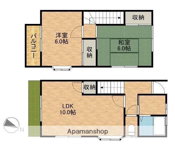 モデラート蜆塚(2LDK)の間取り写真