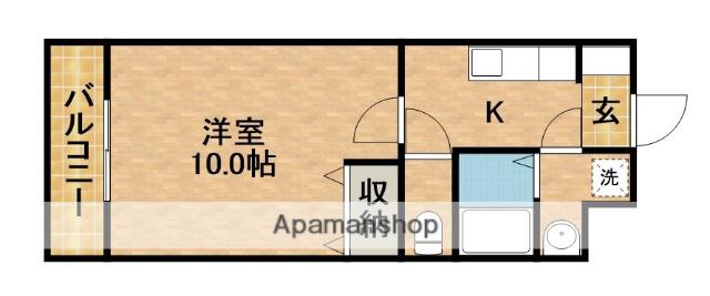 ベル・プラージュ(1K/1階)の間取り写真