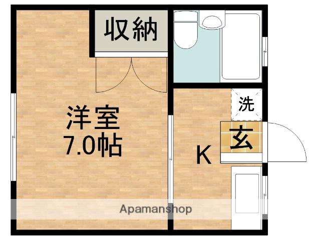 マーガレットA(1K/1階)の間取り写真