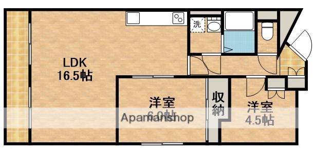 シティプレイス(2LDK/8階)の間取り写真