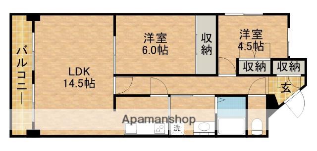 シティプレイス(2LDK/10階)の間取り写真
