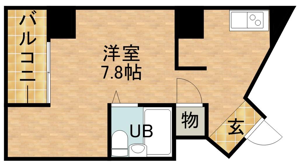 リエス浜松駅南(ワンルーム/2階)の間取り写真