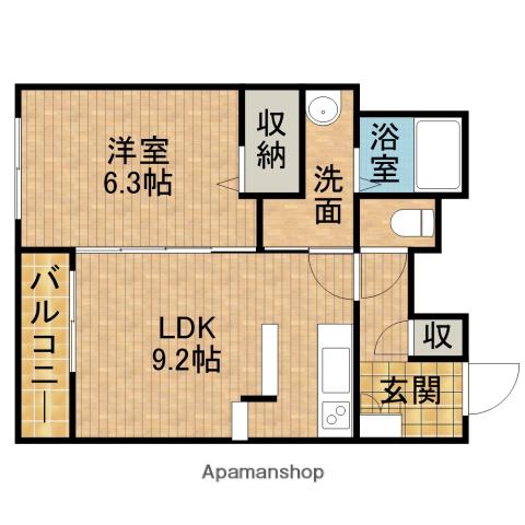 LALBA DI PRIMO(1LDK/3階)の間取り写真