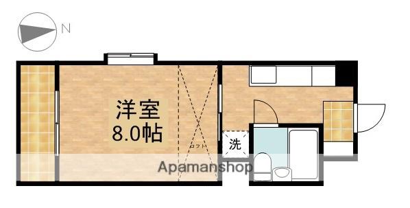 コナビック西塚1(1DK/3階)の間取り写真
