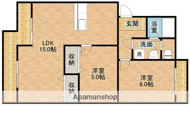 マンションストークⅤ(2LDK/3階)の間取り写真