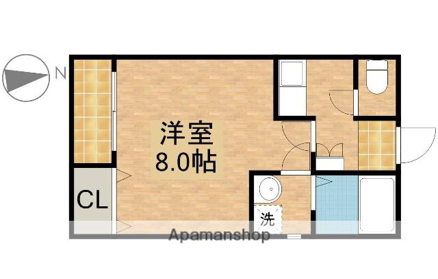 クレフラスト遠州曳馬駅(1K/2階)の間取り写真