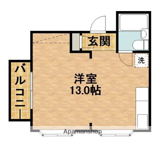 連子川ビル(ワンルーム/2階)の間取り写真