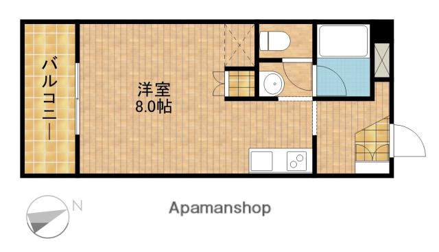 シャンブルYOSHIMI(ワンルーム/1階)の間取り写真