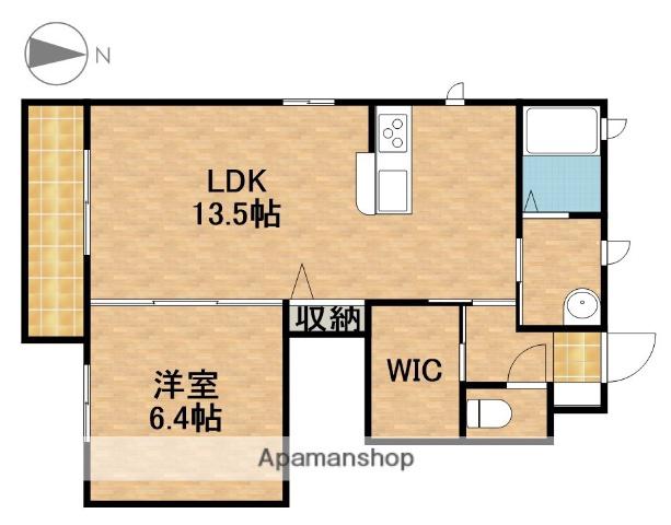 ルミエールノア(1LDK/1階)の間取り写真