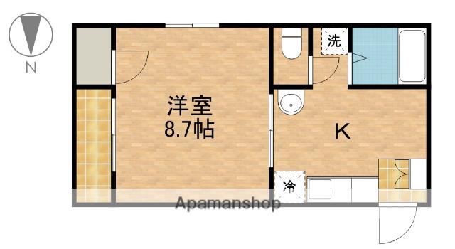 パルツカサ(1K/1階)の間取り写真