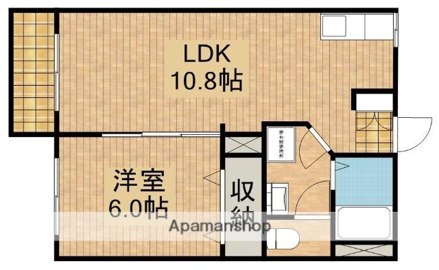 メイクリマールA(1LDK/2階)の間取り写真
