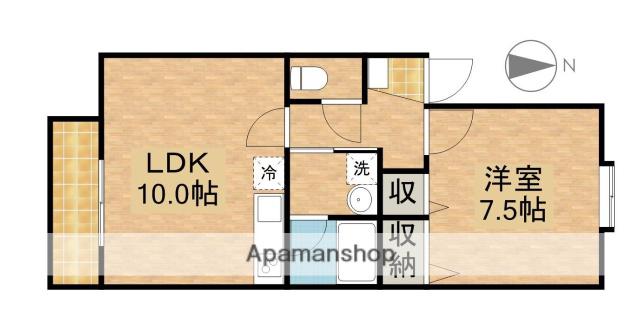 コリーナF(1LDK/2階)の間取り写真