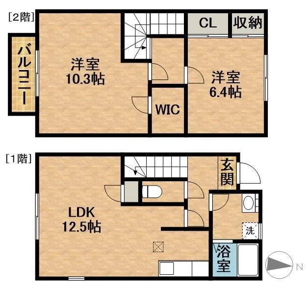ブリエＤＵ(2LDK)の間取り写真