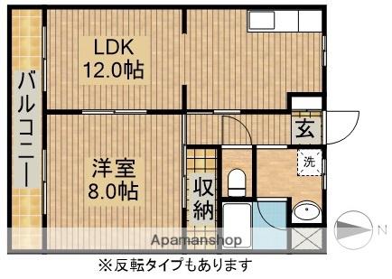 ヴィラメルトンⅡ(1LDK/4階)の間取り写真