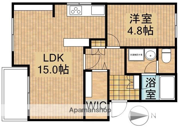 ハイツテクトピア掛川Ⅱ(1LDK/2階)の間取り写真