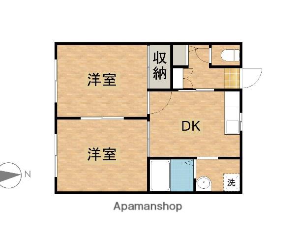 大山壱番館A(2DK/1階)の間取り写真
