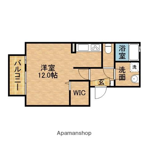 デルニエ Ⅲ(ワンルーム/2階)の間取り写真