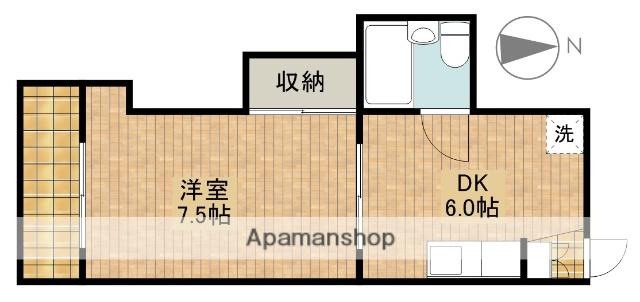 カーサ立石(1DK/3階)の間取り写真