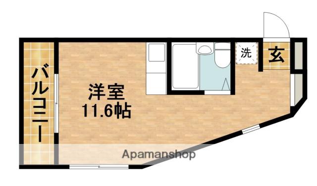 アップル第1マンション(ワンルーム/3階)の間取り写真