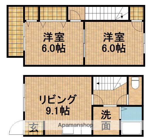 イクシオンⅠ　(2LDK)の間取り写真