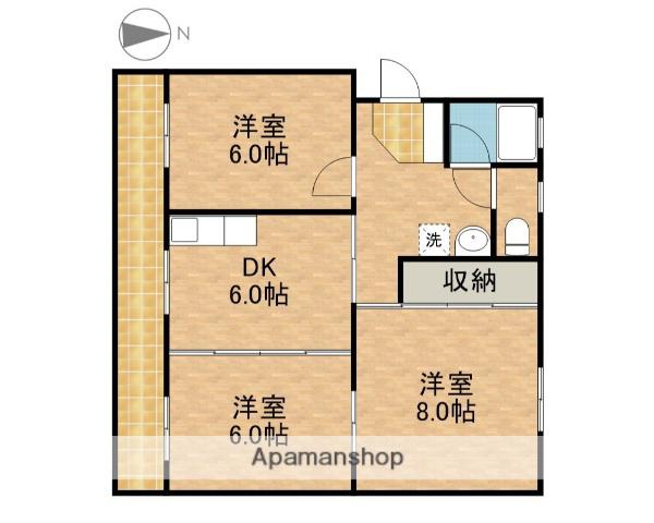積志ハイツ(3DK/3階)の間取り写真