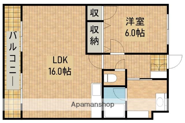 スウィートティファニー(1LDK/4階)の間取り写真
