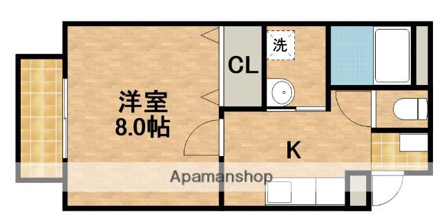 COCO HOUSE 幸(1K/1階)の間取り写真