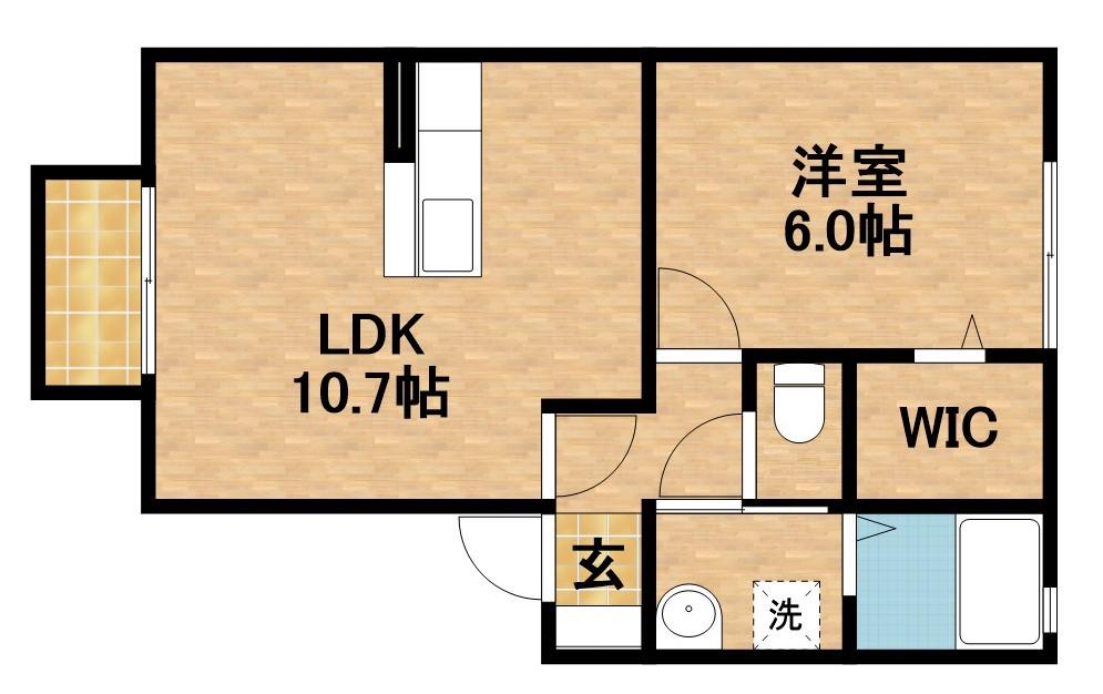 TIERRA COURT(1LDK/1階)の間取り写真