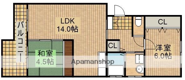 メローネINN(2LDK/3階)の間取り写真