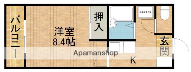 ハイツフーキ(1K/3階)の間取り写真