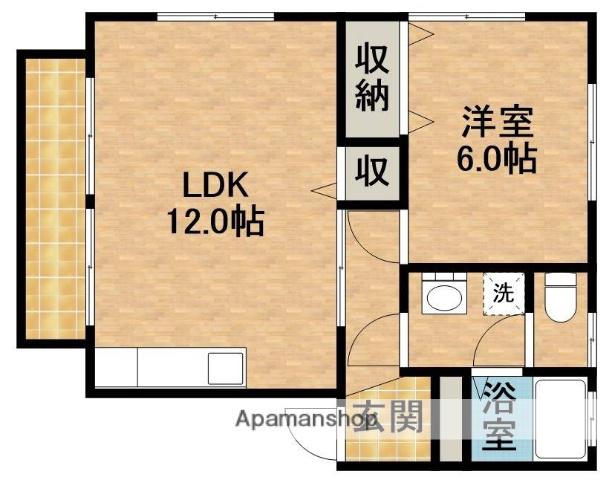 サニーサイド21(1LDK/1階)の間取り写真
