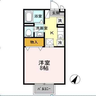 棒屋第3住吉ハイツ(1K/1階)の間取り写真