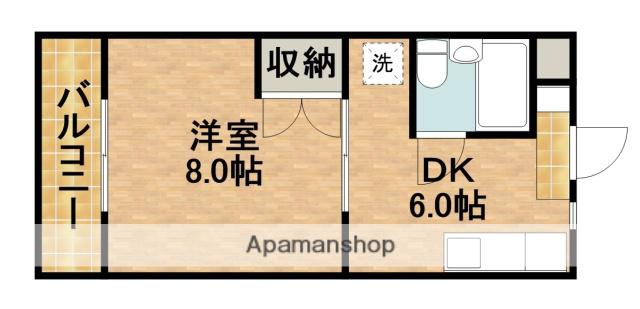 ゼフィロス(1DK/1階)の間取り写真