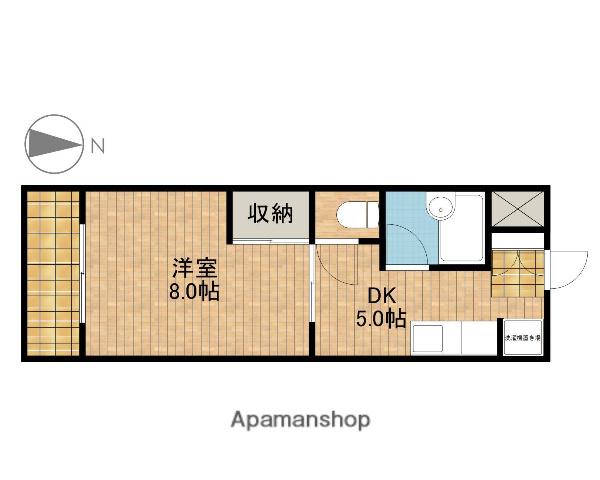 松下パークハイム(1DK/1階)の間取り写真