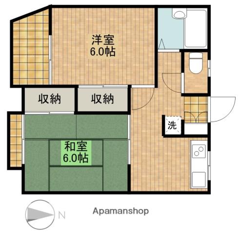 LE CORBUSIER(2K/2階)の間取り写真
