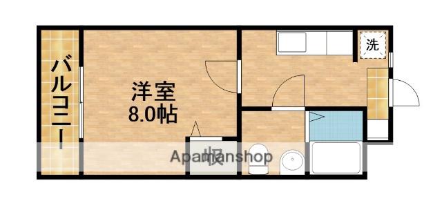 マンションヒカリⅠ(1DK/1階)の間取り写真