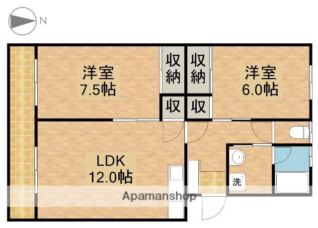 メゾンベルウェル(2LDK/3階)の間取り写真