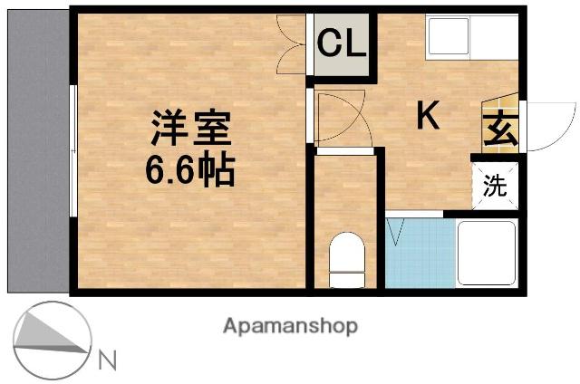 コーポSUGIYAMA(1K/1階)の間取り写真