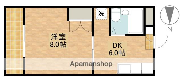 ステラハウス(1DK/1階)の間取り写真
