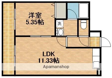 サウスコート(1LDK/9階)の間取り写真