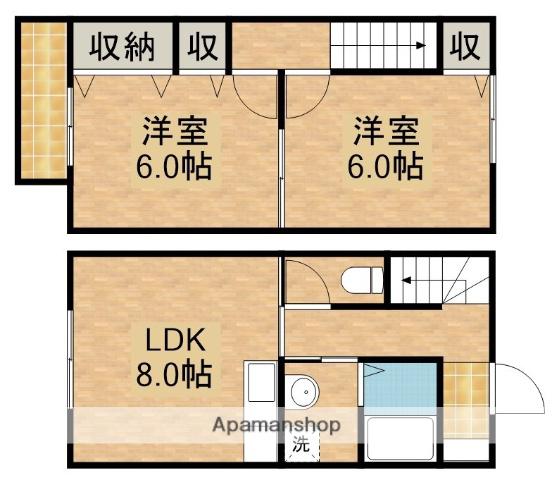 イクシオンⅣ(2LDK)の間取り写真