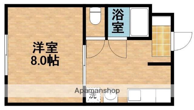 サントベルフォード(1DK/2階)の間取り写真