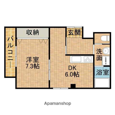 リ・ポーズ21(1DK/7階)の間取り写真