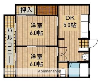祝田グリーンマンション(2K/3階)の間取り写真