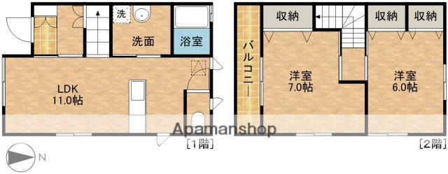 ブルーベリーⅢ(2LDK)の間取り写真