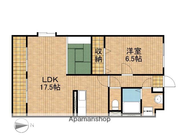 マンション華(1LDK/1階)の間取り写真