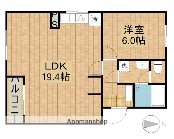 ミーテルーチェ今之浦(1LDK/3階)の間取り写真