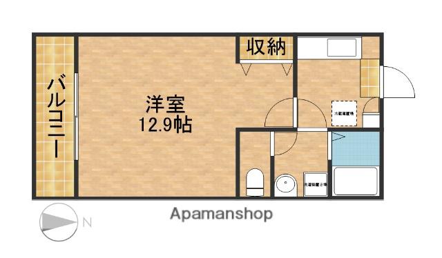 クレフラスト磐田竜洋(1K/2階)の間取り写真