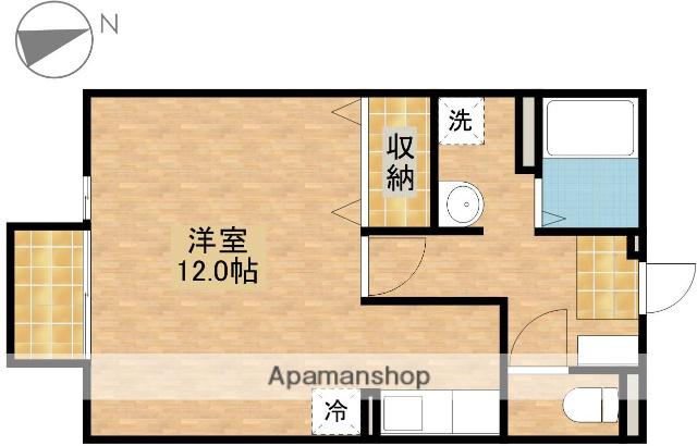 FULL HOUSE(ワンルーム/2階)の間取り写真